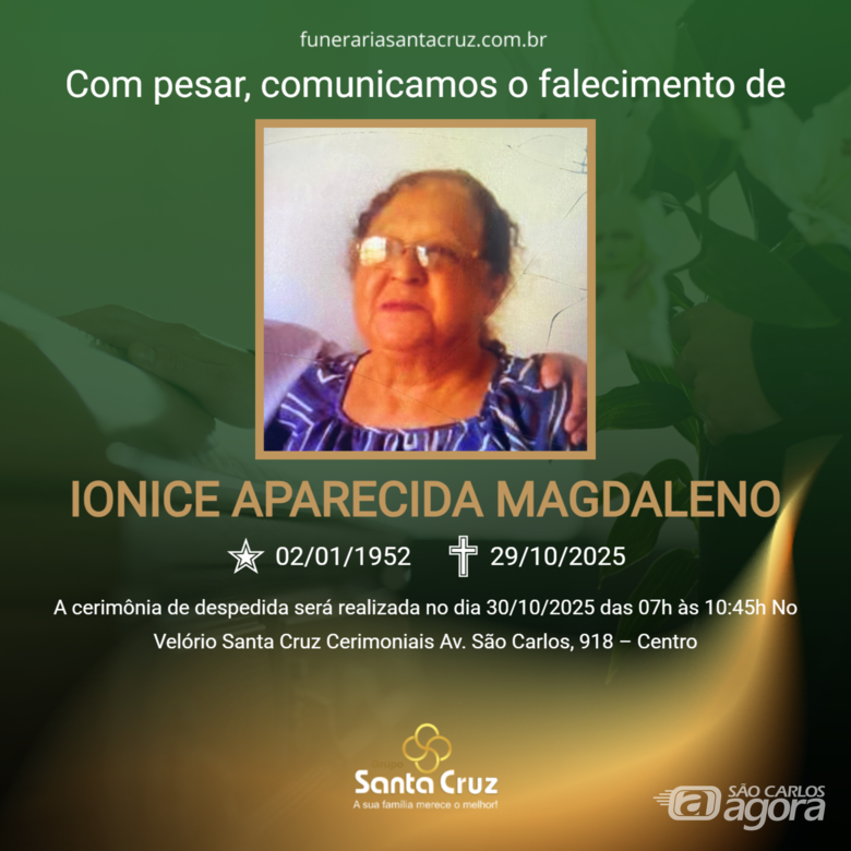 Grupo Santa Cruz informa nota de falecimento -