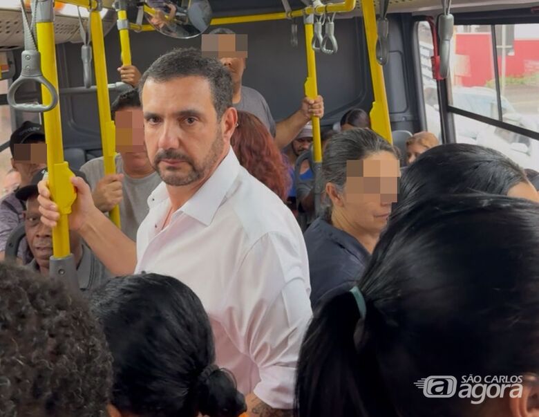Vereador Julio Cesar acompanha trajeto de ônibus da linha 50 (Rodoviária-Cidade Aracy) -