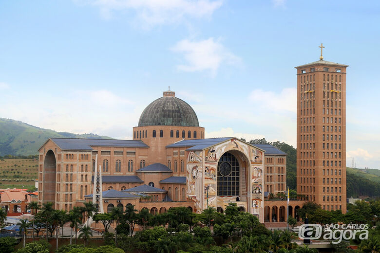 O Santuário Nacional de Aparecida, no Vale do Paraíba - Crédito: Priscilla Rodrigues