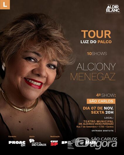 Teatro Municipal recebe o espetáculo "Luz Do Palco" com Alciony Menegaz - 