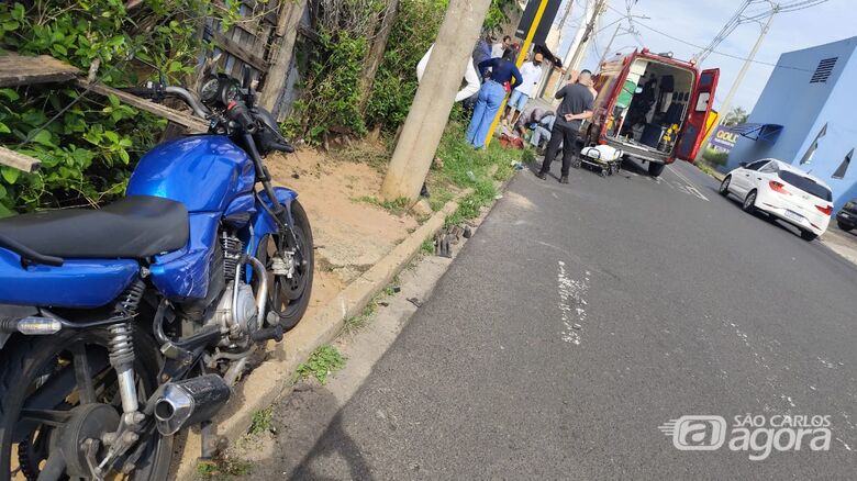 Motociclista fica ferido após colisão na Vila Nery - Crédito: Maycon Maximino