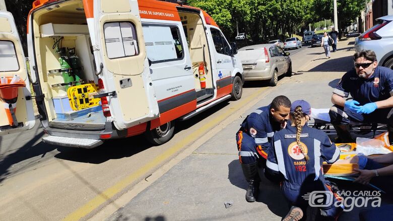 Motociclista fica ferida após colidir na traseira de carro no Santa Felícia - Crédito: Maycon Maximino