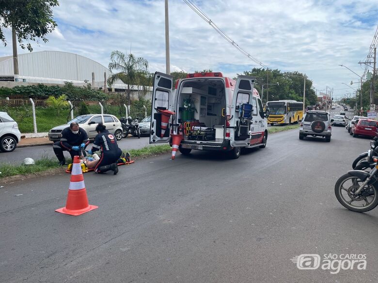 Motociclista fica ferida após colisão no Botafogo - Crédito: Lourival Izaque 