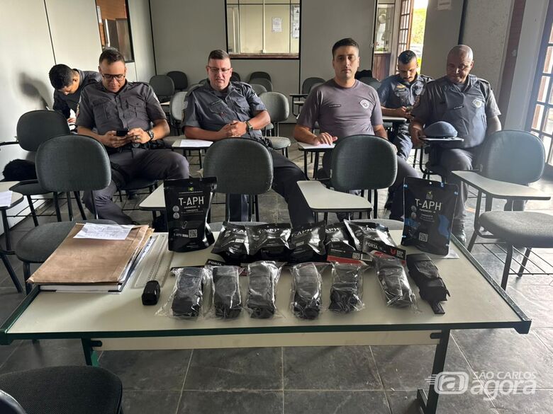 Recursos da Justiça equipam policiais com torniquetes de última geração em Itirapina - Crédito: divulgação