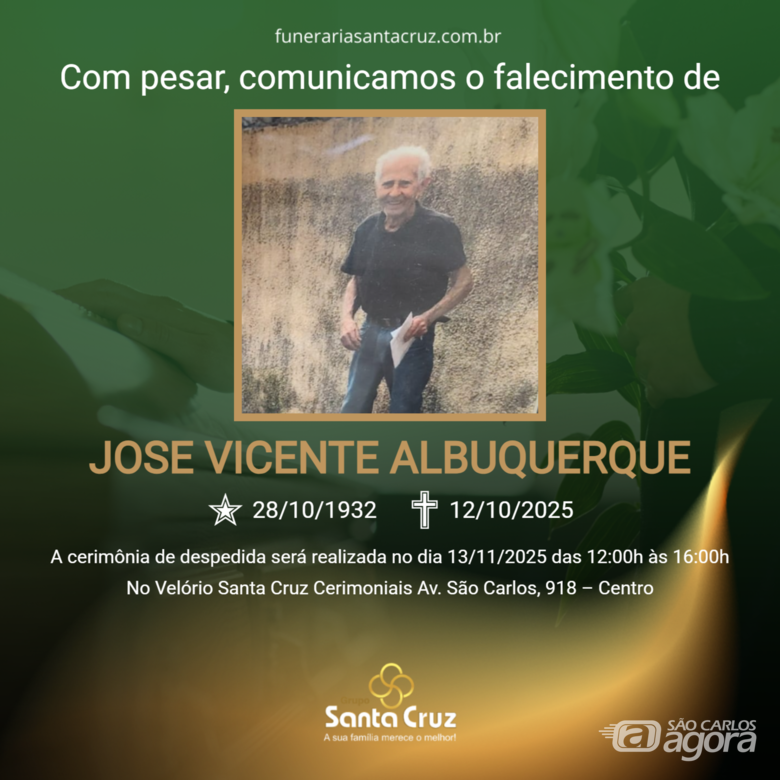 Grupo Santa Cruz informa notas de falecimento  - 