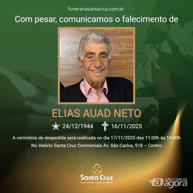 Grupo Santa Cruz informa nota de falecimento  - 