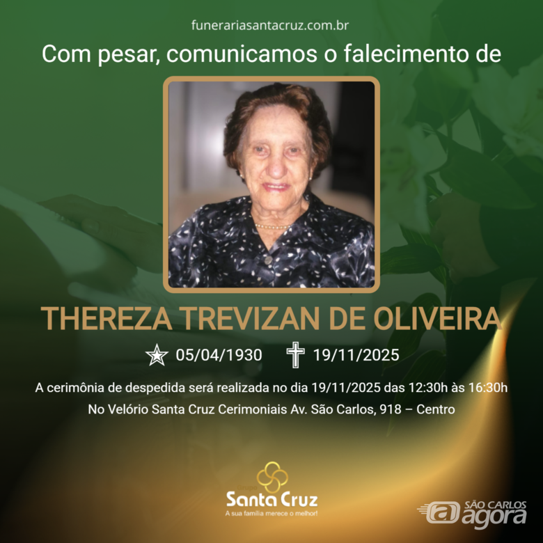 Grupo Santa Cruz informa notas de falecimento  - 