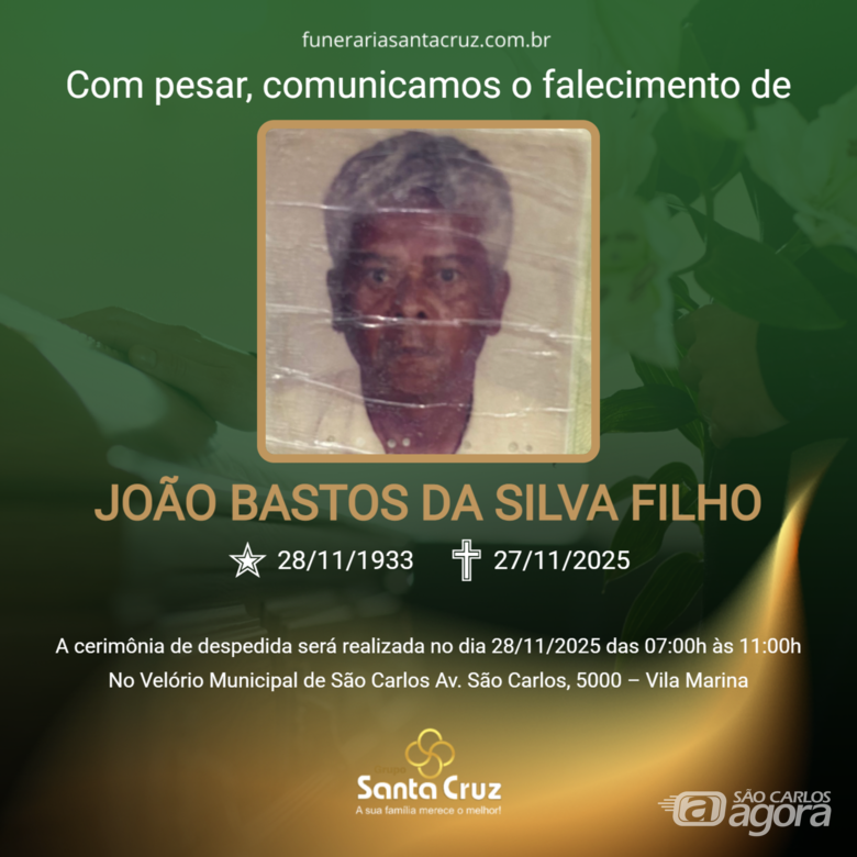 Grupo Santa Cruz informa notas de falecimento - 