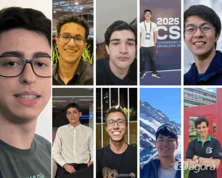 O estudante Otávio e os colegas que projetaram o Sanca Brechó \ (Crédito da imagem: Arquivo Pessoal) - 