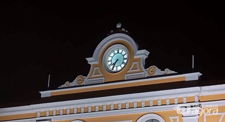 Relógio da antiga estação ferroviária - Crédito: arquivo pessoal