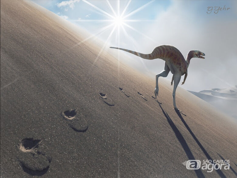 Dinossauro produtor das pegadas Farlowichnus rapidus - Crédito: Guilherme Gehr