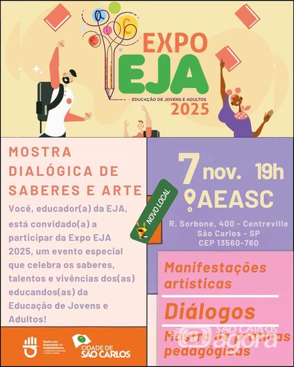 Expo EJA 2025 reúne municípios da região em Mostra de Saberes e Arte em São Carlos -
