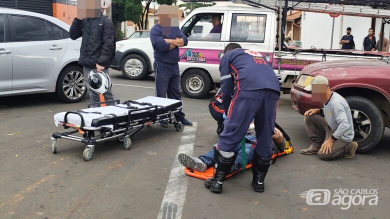 Colisão entre carro e moto deixa motociclista ferido no Botafogo - Crédito: Maycon Maximino