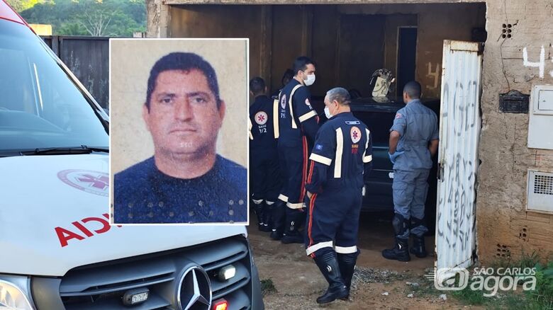 Local do crime e vítima no detalhe - Crédito: arquivo