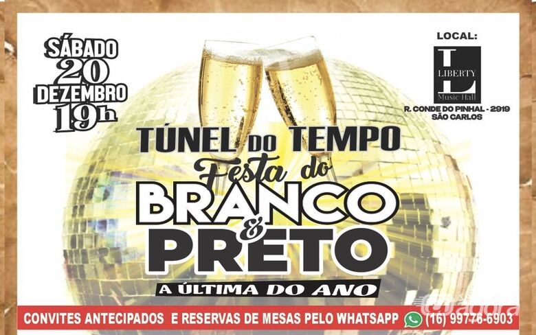 Liberty Music Hall recebe Festa do Branco & Preto neste sábado - 