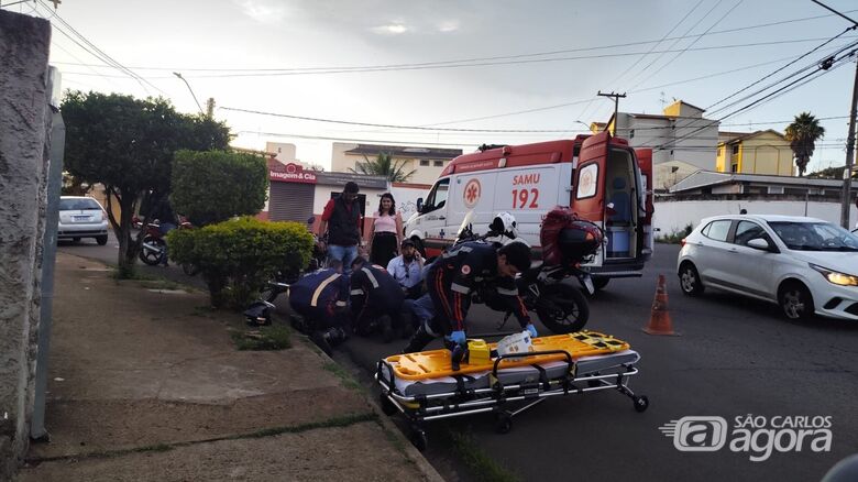 Motociclista fica ferido após colisão no Jardim Paulistano - Crédito: Maycon Maximino 