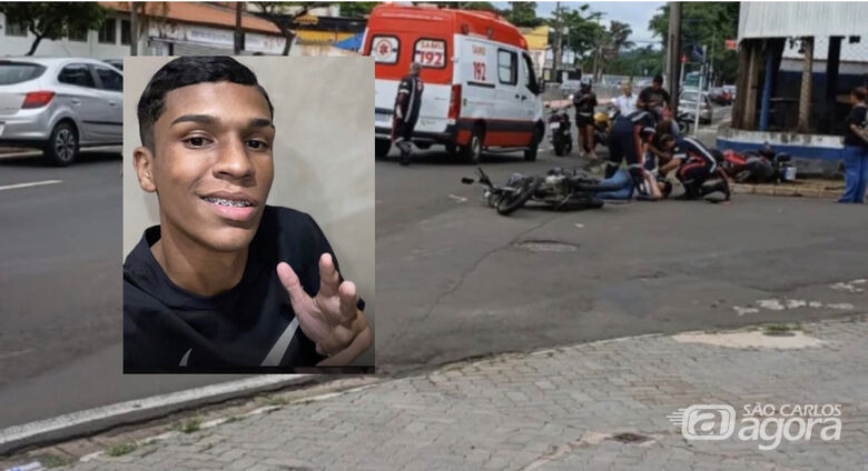 Jovem de 18 anos morre após colisão entre motos - Crédito: Grupo Rio Claro 