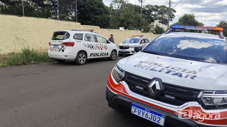 Viaturas no local da ocorrência - Crédito: Maycon Maximino
