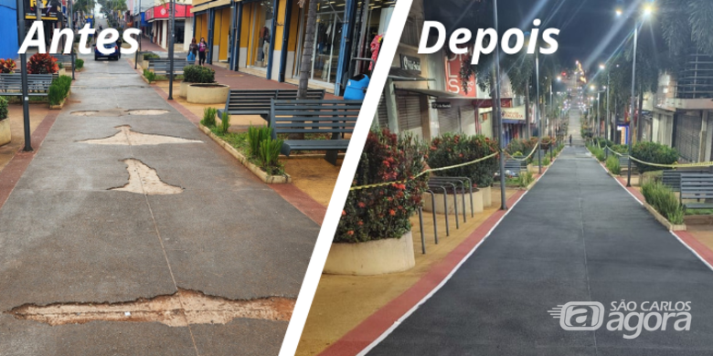 Prefeitura revitaliza o Calçadão após requerimento da vereadora Cidinha do Oncológico -