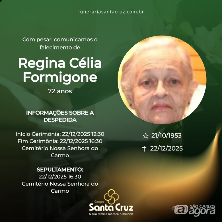 Grupo Santa Cruz informa nota de falecimento  - 