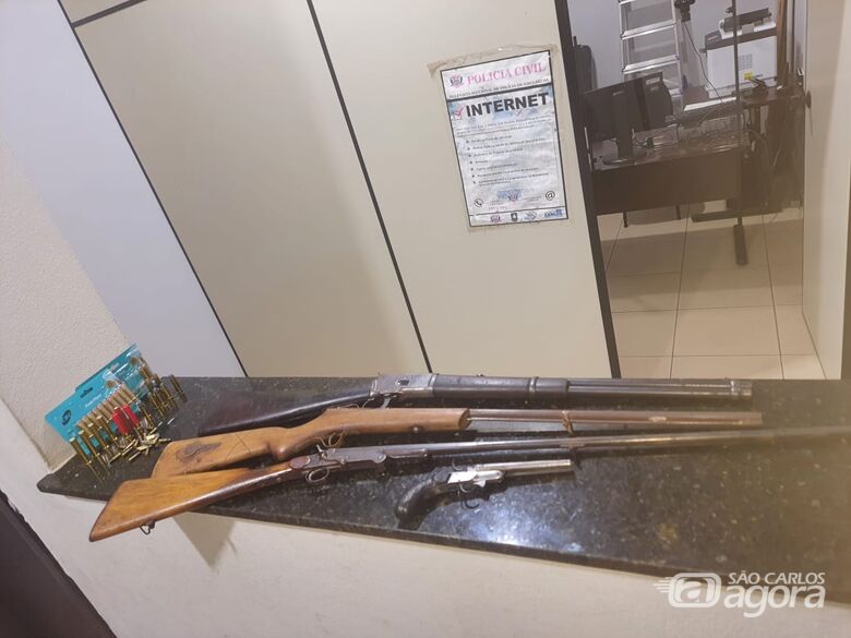 Força Tática encontra armas em residência após ocorrência de disparo de arma de fogo - Crédito: divulgação