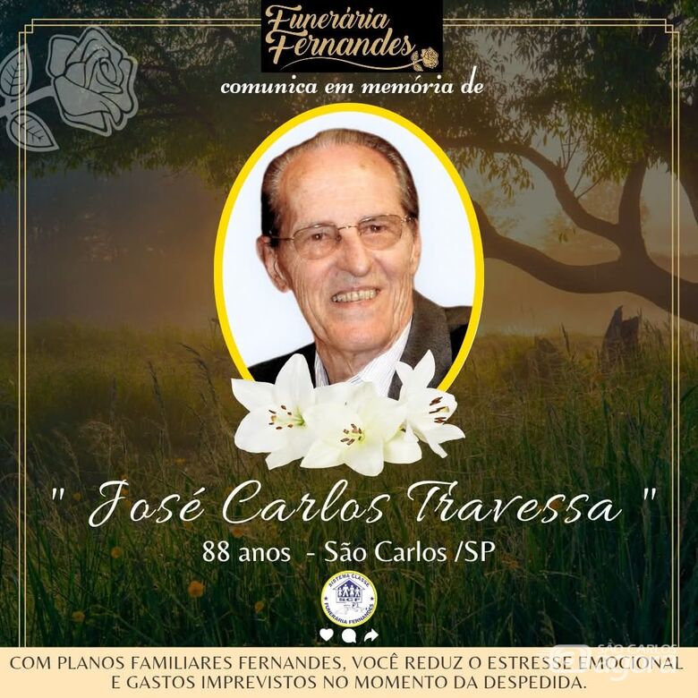 Funerária Fernandes informa o falecimento de José Carlos Travessa -