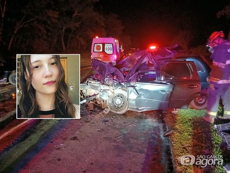 Fiesta envolvido na colisão e Ana Clara no detalhe - Crédito: SCA e redes socias