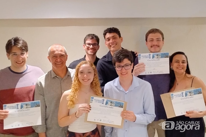 Três trabalhos de extensão e outro de iniciação científica do ICMC foram menção honrosa no WebMedia2025 (Crédito da imagem: Arquivo Pessoal ) - 