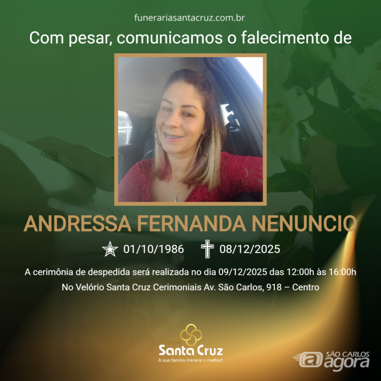 Grupo Santa Cruz informa notas de falecimento -