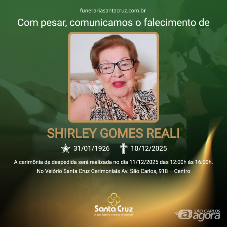 Grupo Santa Cruz informa notas de falecimento -