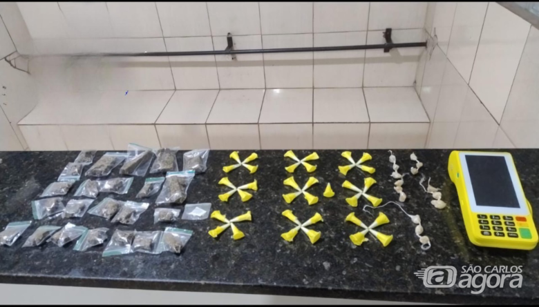 Guarda Municipal apreende drogas e máquina de cartão no Jardim Cruzado -