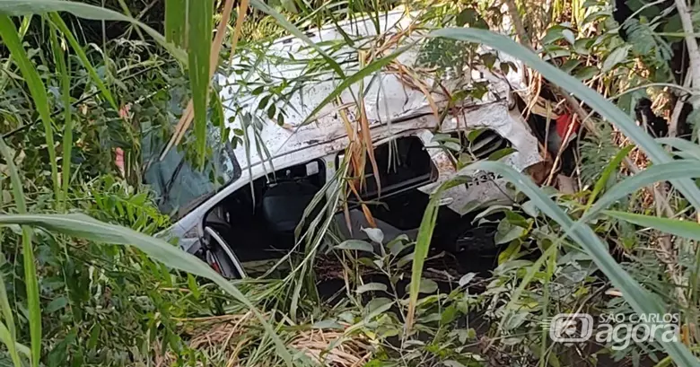 Viatura após o acidente - Crédito: Flávio Fernandes 
