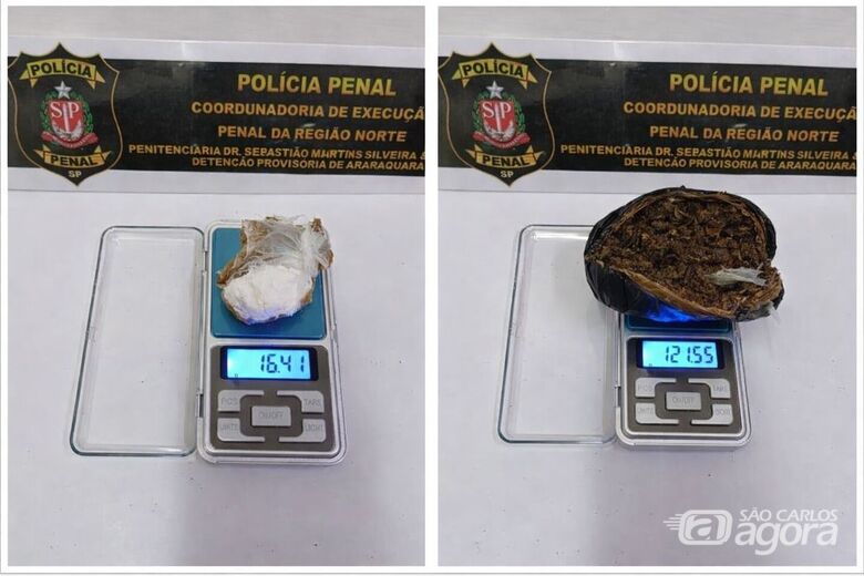 Mulher é presa após tentar entrar com cocaína e maconha em Penitenciária na região - Crédito: Foto: Divulgação/SAP