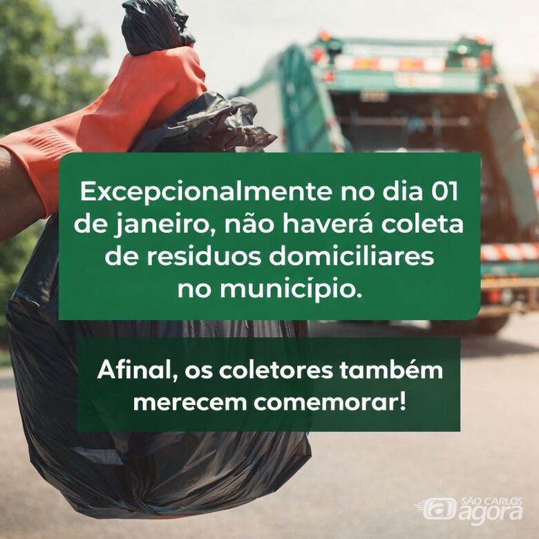 Não haverá coleta de lixo no feriado de Ano-Novo - 