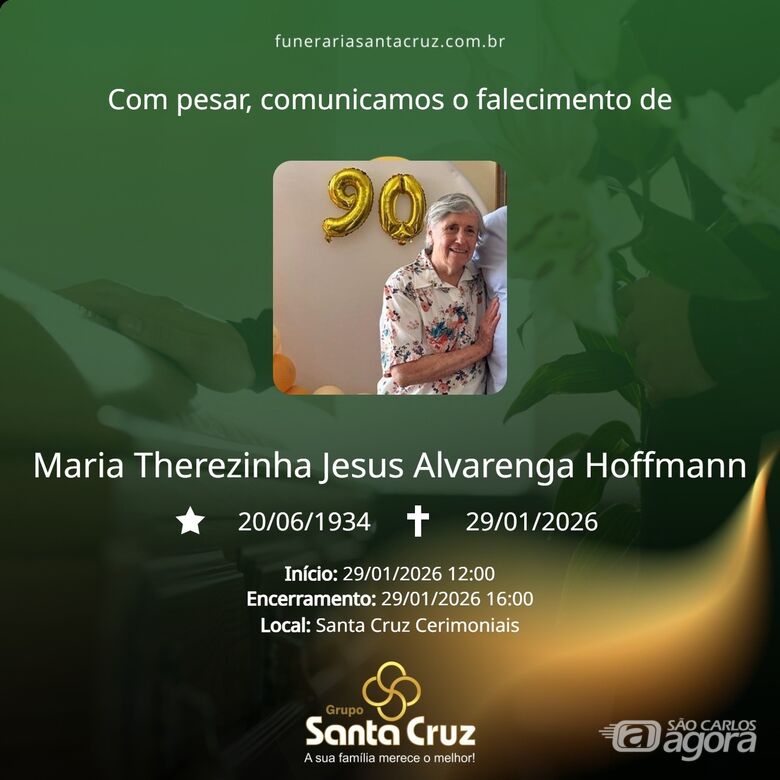 Grupo Santa Cruz informa nota de falecimento  - 