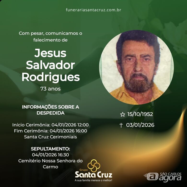 Grupo Santa Cruz informa notas de falecimento -