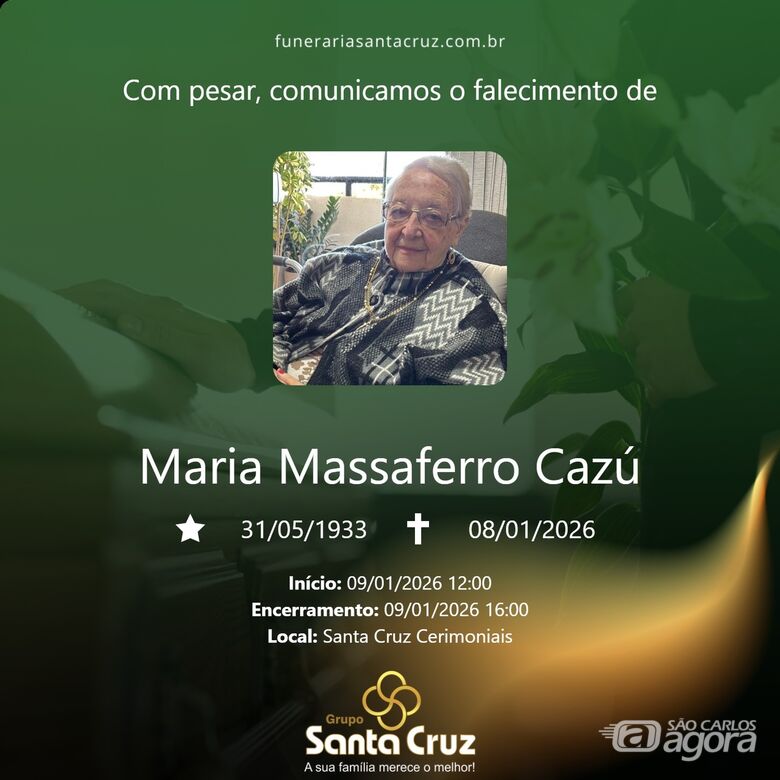 Grupo Santa Cruz informa notas de falecimento  - 