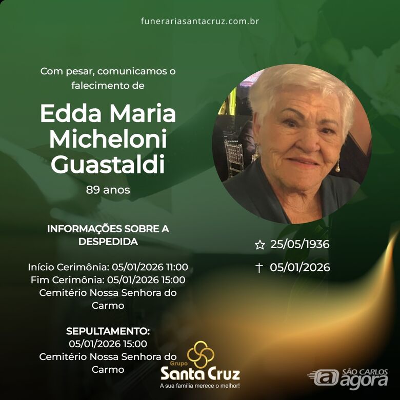 Grupo Santa Cruz informa nota de falecimento  - 