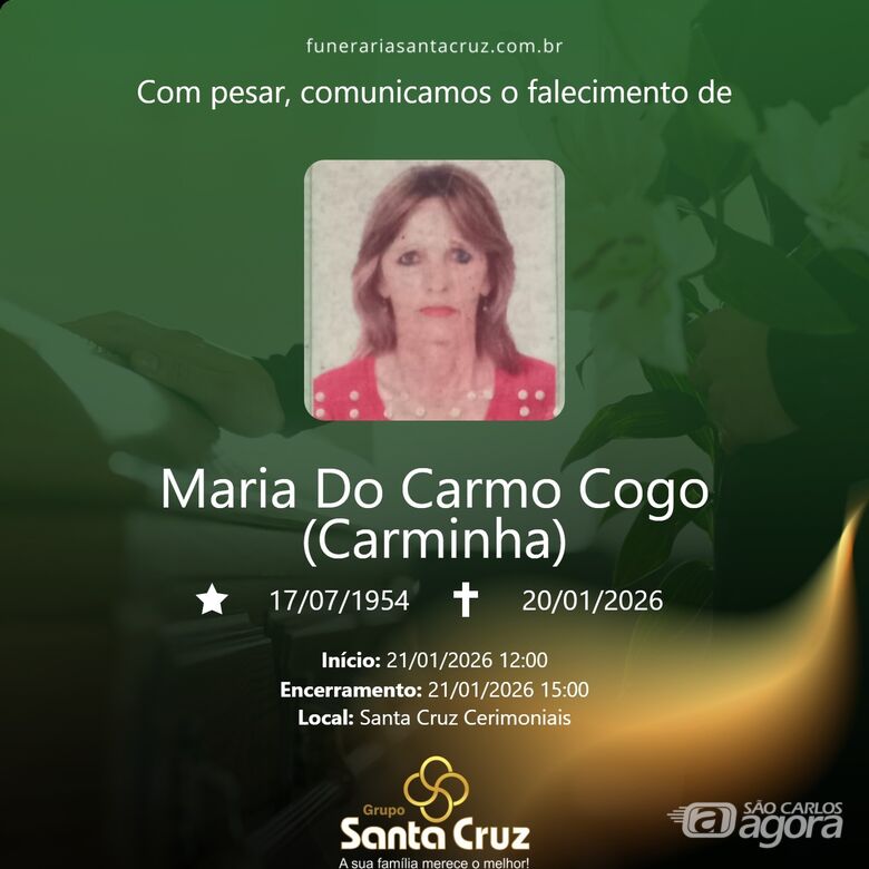 Grupo Santa Cruz informa notas de falecimento -