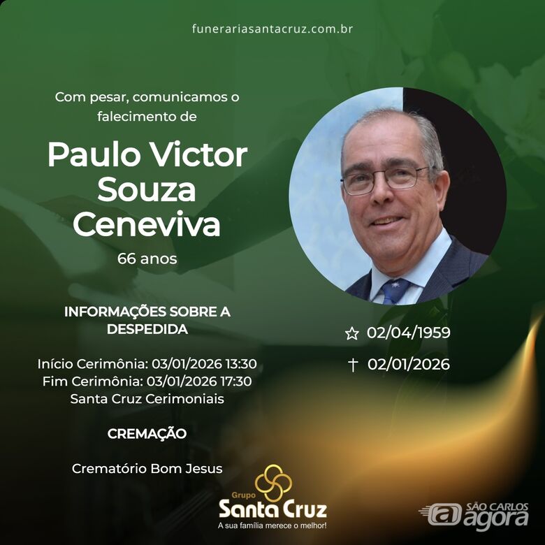 Grupo Santa Cruz informa nota de falecimento  - 