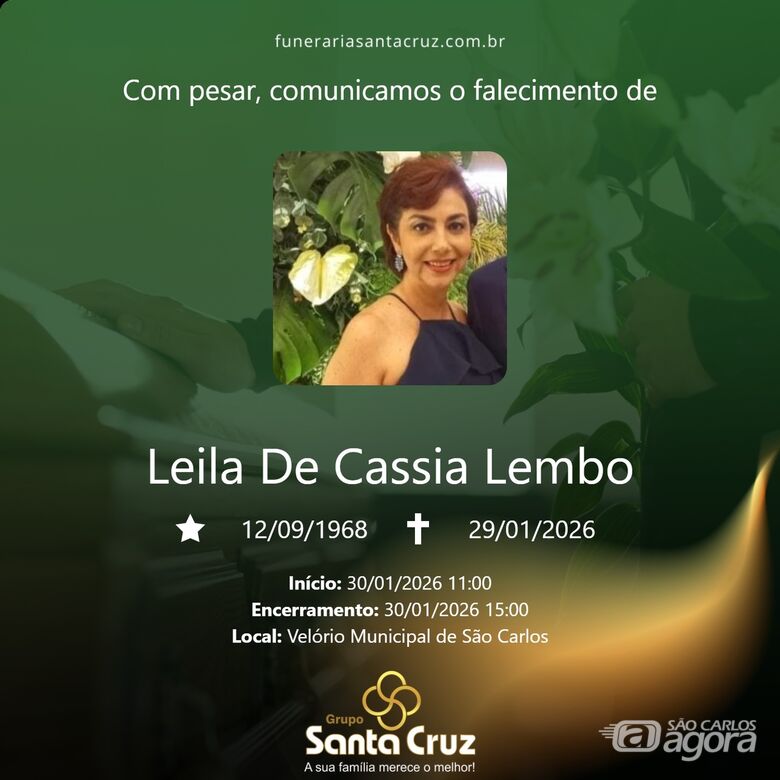 Grupo Santa Cruz informa notas de falecimento  - 