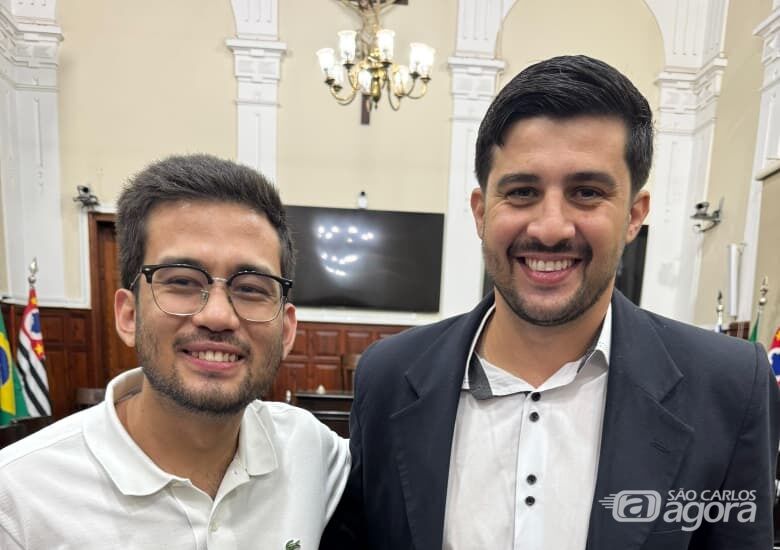 Deputado Federal Kim Kataguiri visita São Carlos e anuncia mais de R$ 2 milhões para São Carlos atendendo pedido de Bruno Zancheta - 