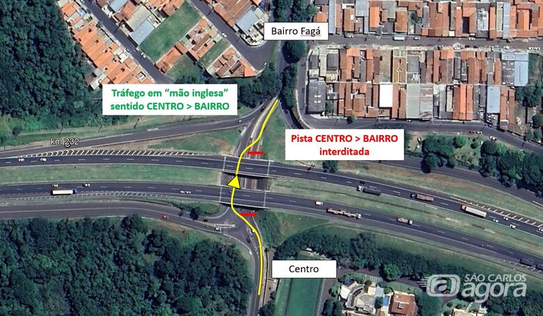 Obras na SP-310 provocam mudanças no tráfego em viadutos de São Carlos -