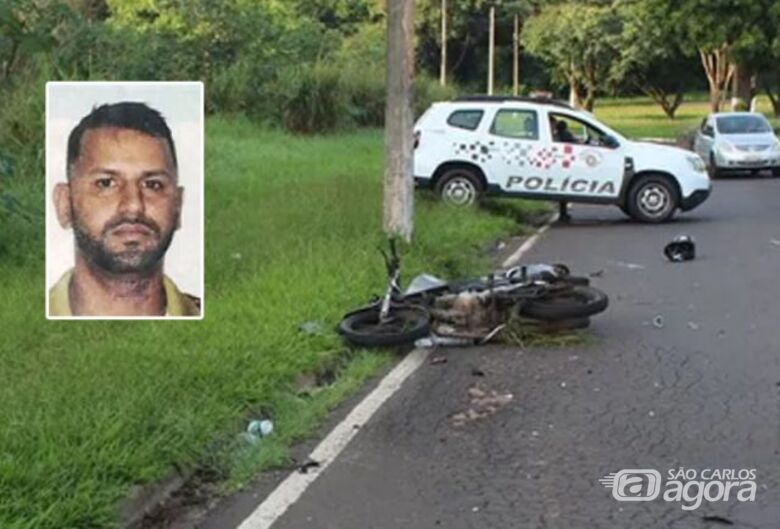 Motociclista morre após colidir contra poste - Crédito: Matão Urgente 