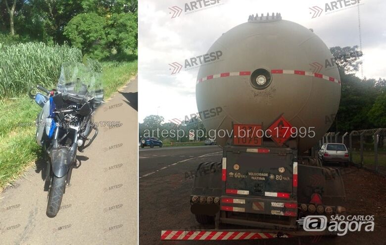 Motociclista morre em colisão com carreta na Rodovia Washington Luís - 