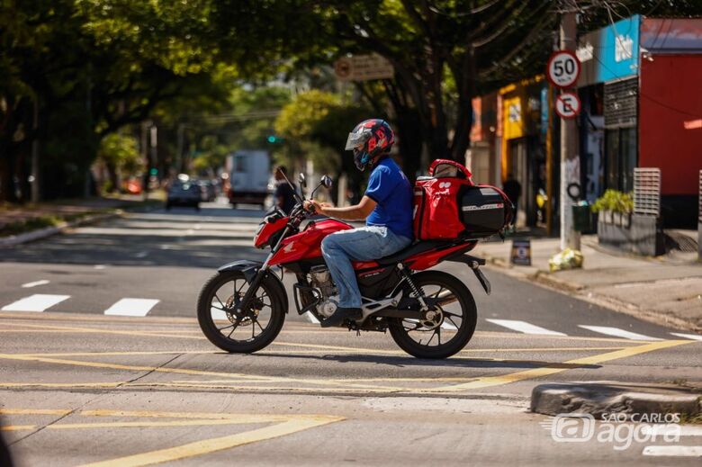 Moto de entregador de app - Crédito: Divulgação/Governo de SP