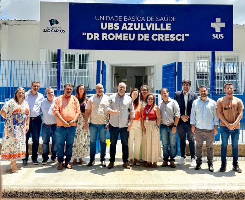 Prefeito Netto entrega UBS do Azulville reformada e ampliada em São Carlos - 