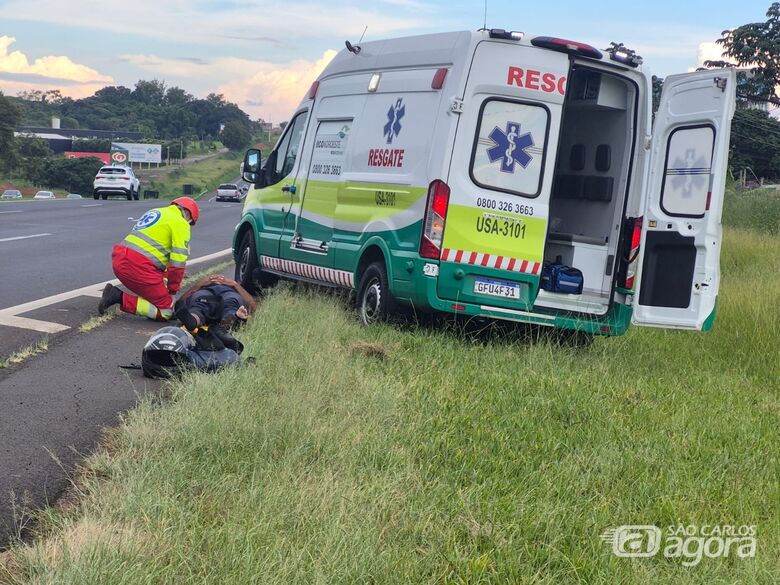 Acidente na Rodovia Washington Luís deixa casal ferido - Crédito: Rota das Notícias 