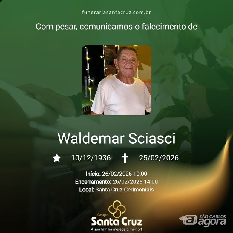 Grupo Santa Cruz informa notas de falecimento -