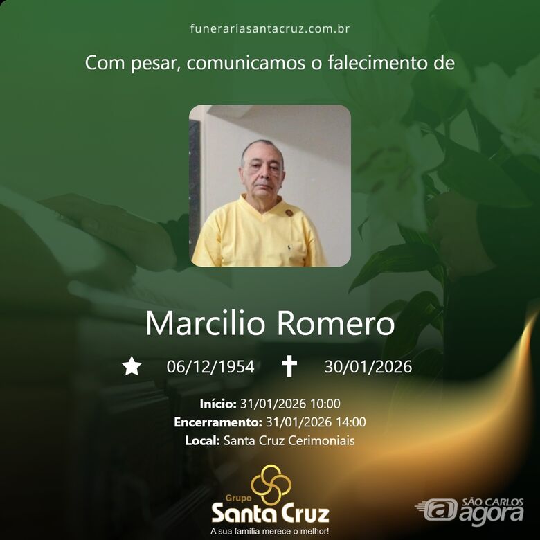 Grupo Santa Cruz informa notas de falecimento -